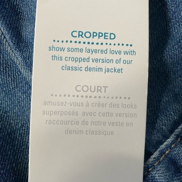 NWT - Classic Distress Jean Jacket for Women, Size Medium - Picture 6 of 10